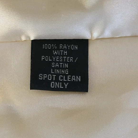 Christiana Rayon Floral Beaded Tote With 2 Bamboo Top Handles Large - Picture 10 of 14